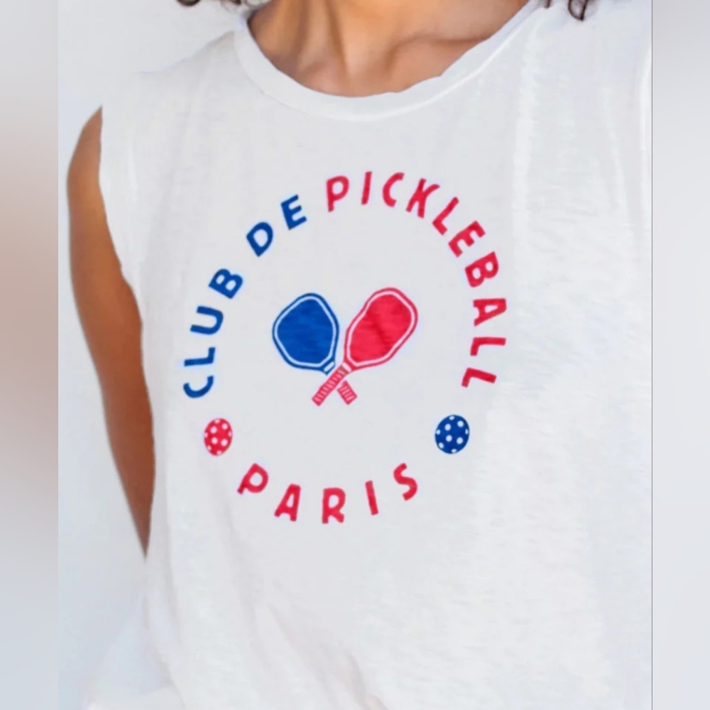Sundry By "Anthropologie" Club de Pickleball Muscle Tee - Picture 5 of 11